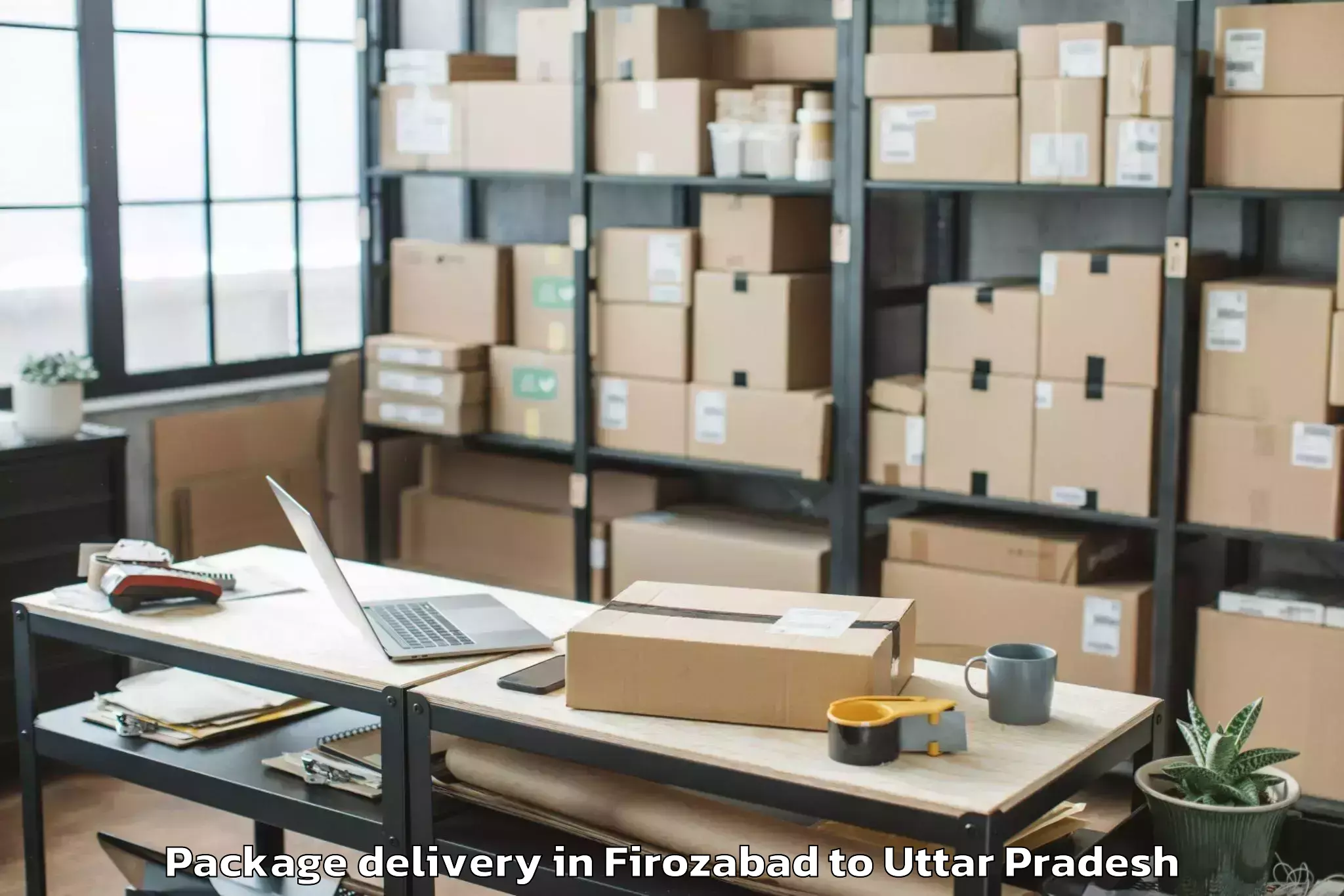 Reliable Firozabad to Bakewar Package Delivery